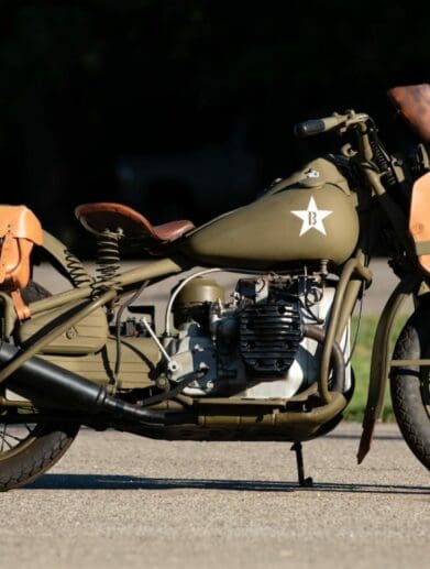 A view of some of the vintage motorcycles that will be made available at the Las Vegas Mecum Auctions