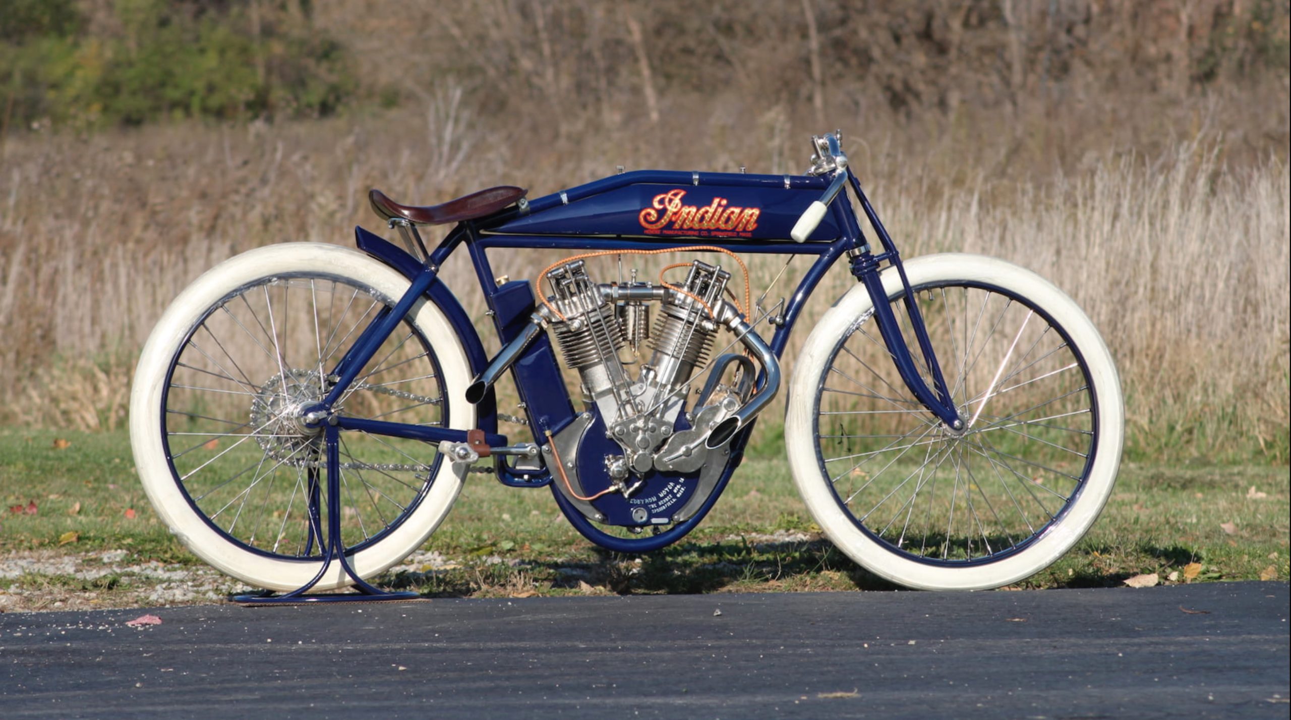 A view of some of the vintage motorcycles that will be made available at the Las Vegas Mecum Auctions