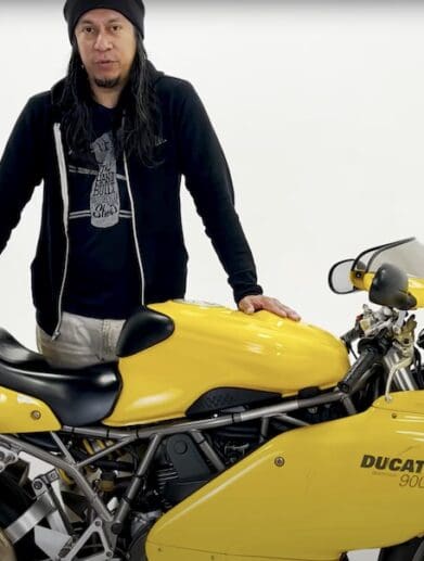 A view of the Ducati 900SS that will be a giveaway bike from the new revival cycles stash giveaway by march