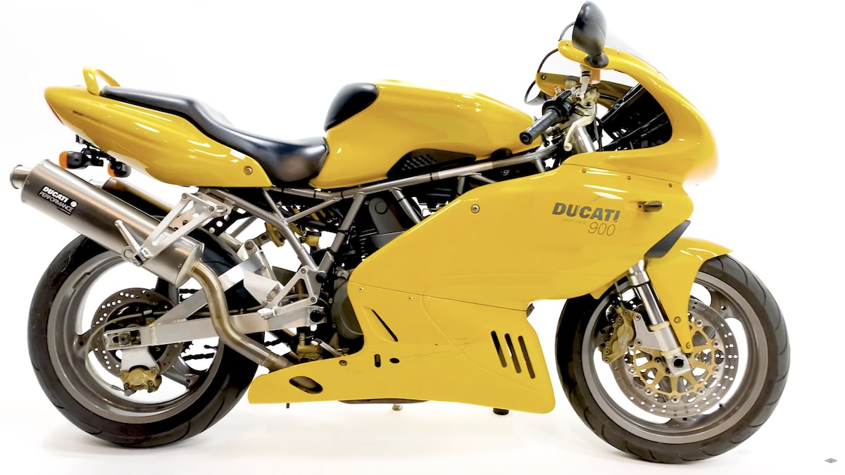 A view of the Ducati 900SS that will be a giveaway bike from the new revival cycles stash giveaway by march