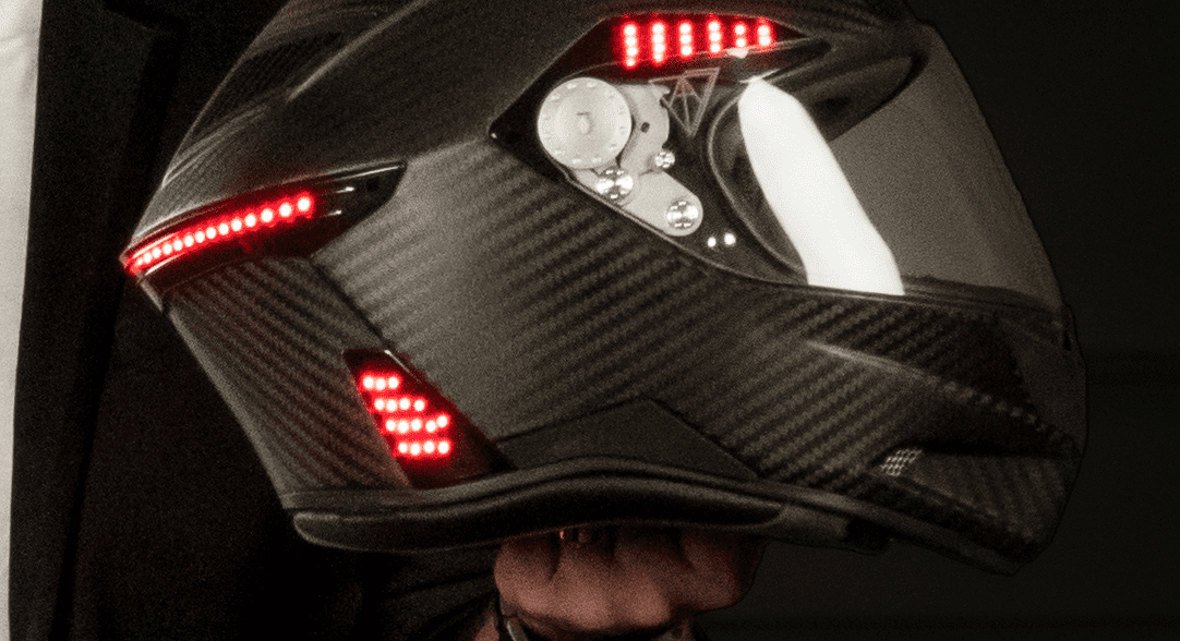 A view of the Vata7's X1 LED Smart Helmet, currently in crowdfunding for America