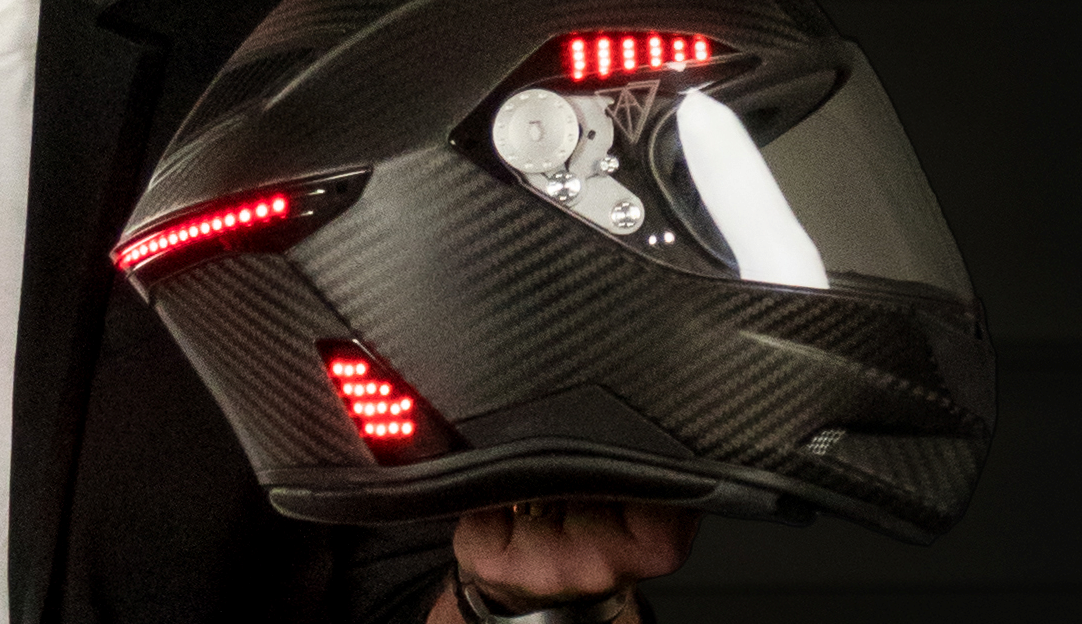 A view of the Vata7's X1 LED Smart Helmet, currently in crowdfunding for America