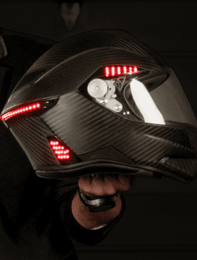 A view of the Vata7's X1 LED Smart Helmet, currently in crowdfunding for America