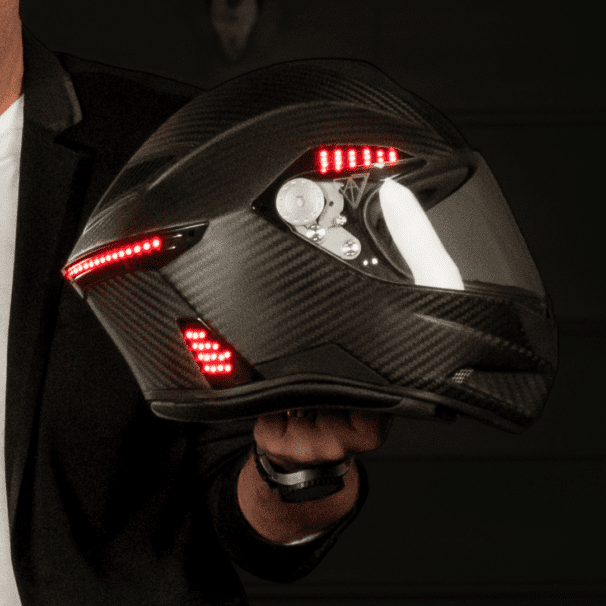 A view of the Vata7's X1 LED Smart Helmet, currently in crowdfunding for America