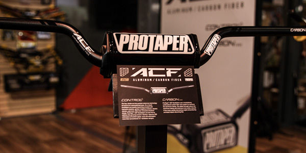 A view of the ACF Handlebar from ProTaper, boasting a 20% weight reduction and available in four different bends