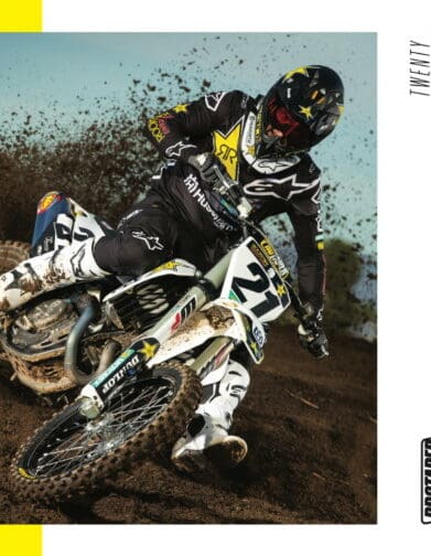 A view of a motocross racer using a ProTaper handlebar