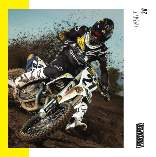 A view of a motocross racer using a ProTaper handlebar