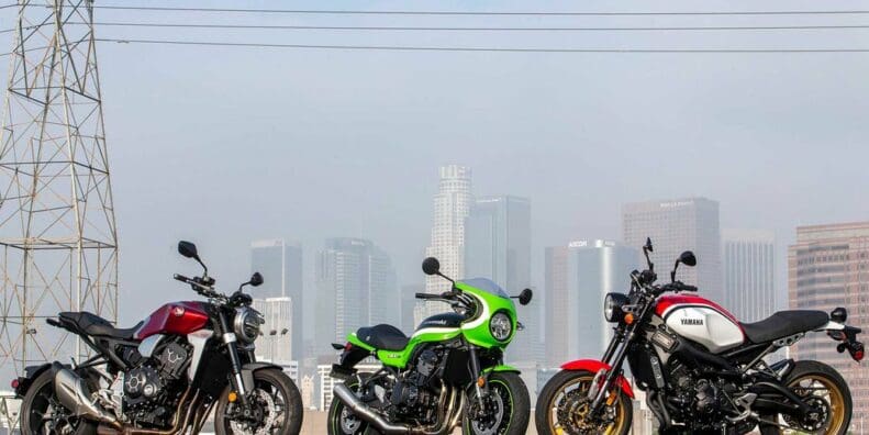 A view of Japanese motorcycles