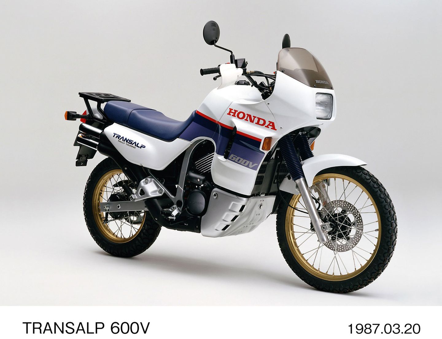 A side view of Honda's Transalp motorcycles, available between 1991 and 2011