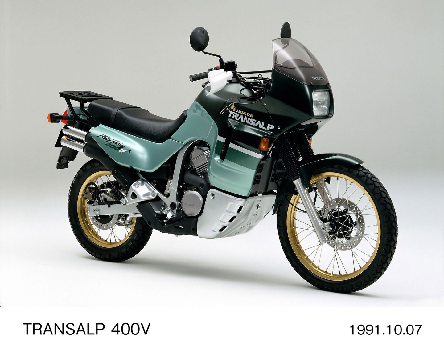 A side view of Honda's Transalp motorcycles, available between 1991 and 2011