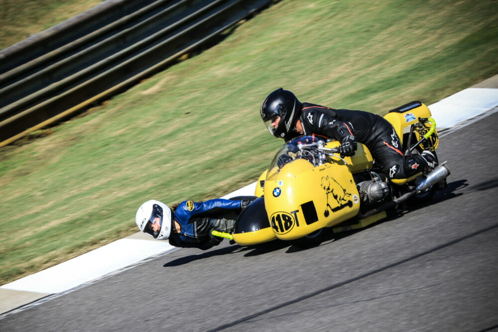 A view of sidecar racing which will soon be ready at Daytona speedway