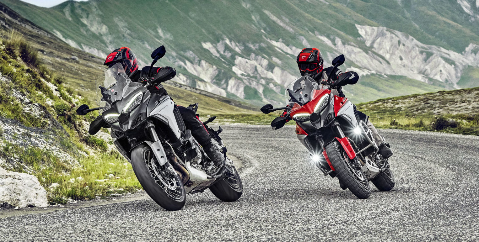 A view of two multistrada v4s