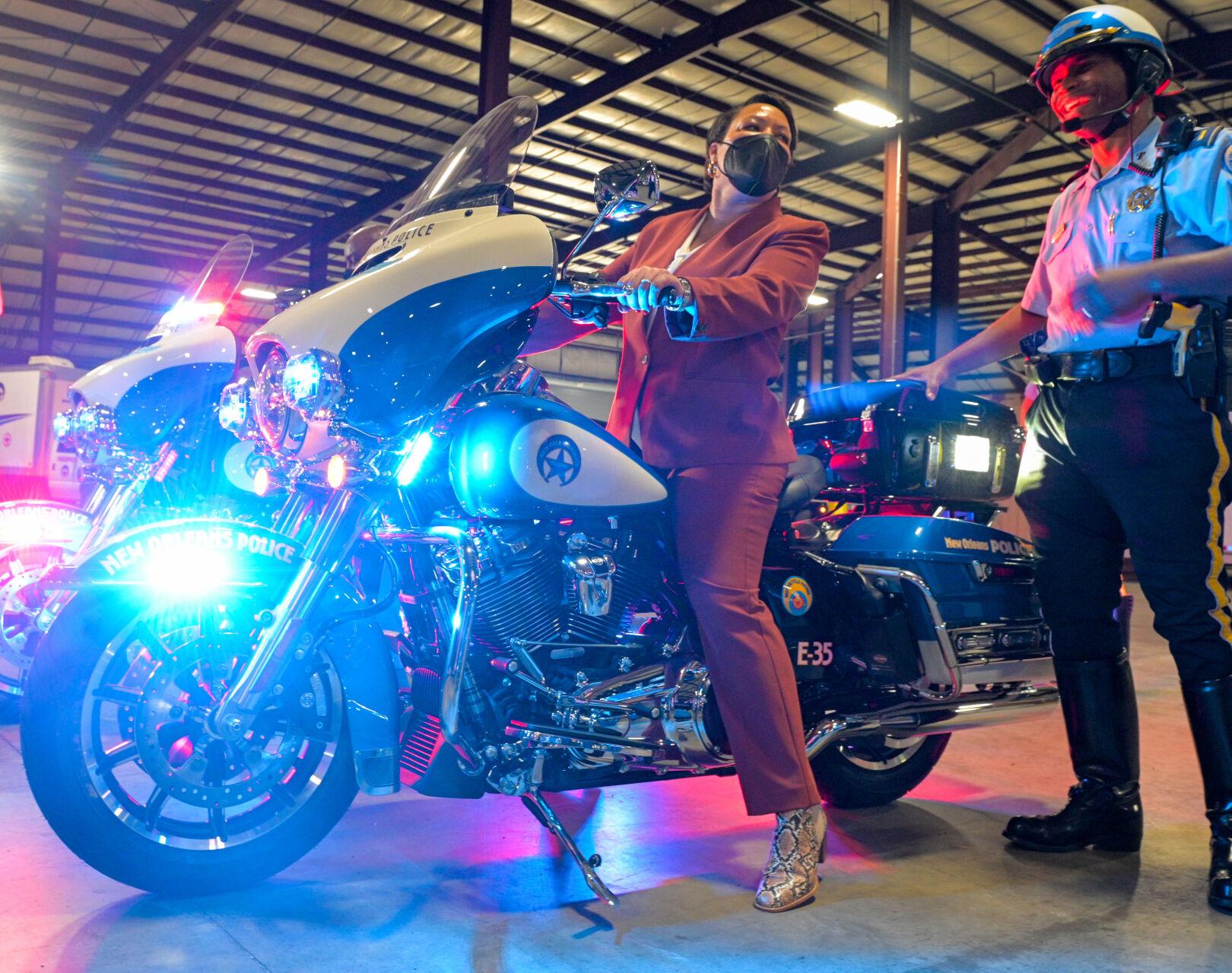 A view of the new Harley-Davidson motorcycles that the NOPD Special Operations Division was given with blessing from their Mayor and the city council