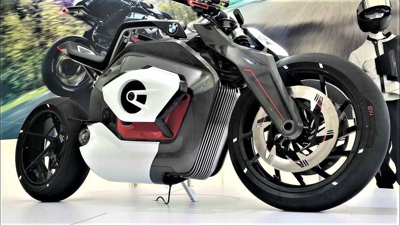 A view of a new design patent for an electric motorcycle from BMW Motorrad