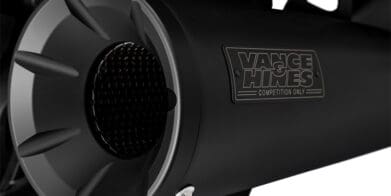 A view of a vance & Hines exhaust