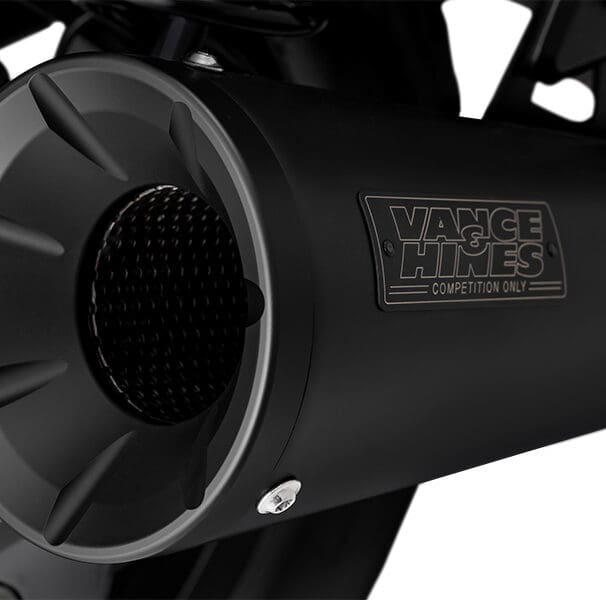 A view of a vance & Hines exhaust