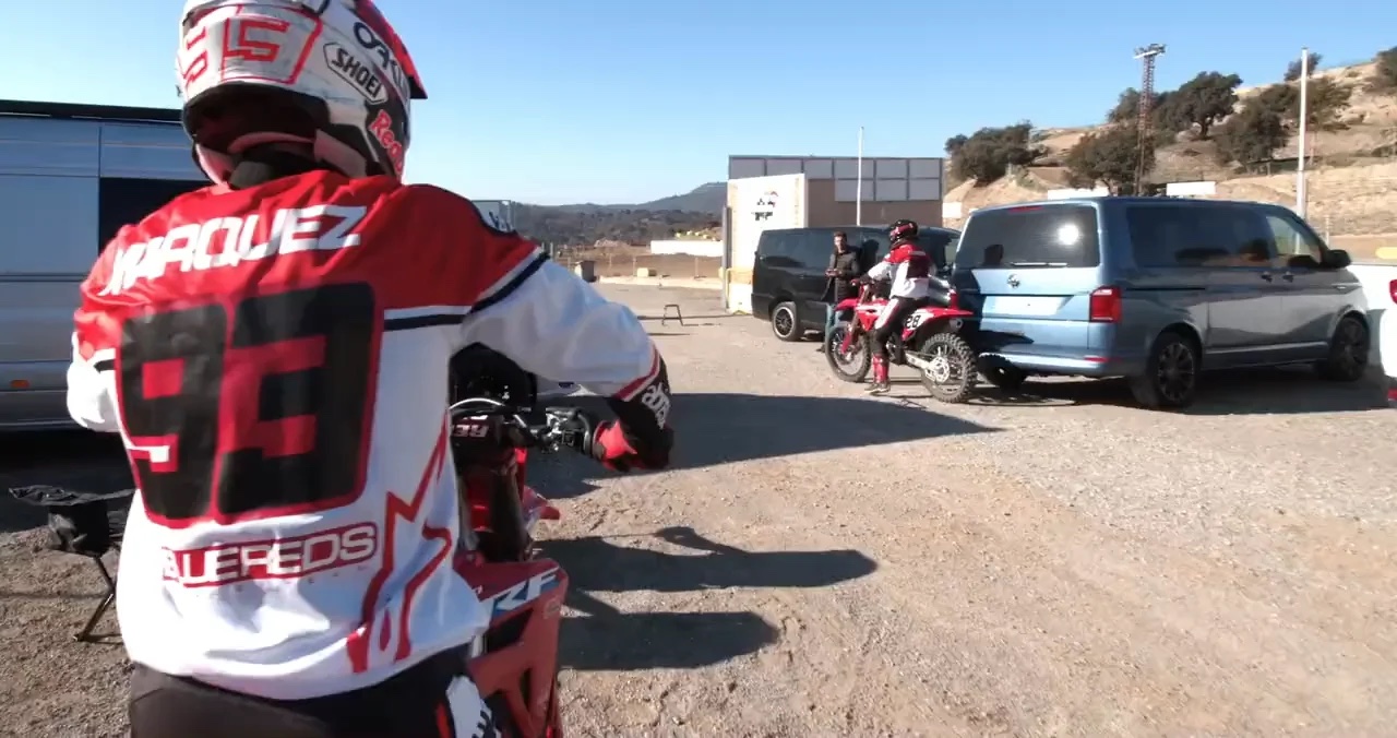 Marc Marquez at Lleida Ponts Circuit after a long recovery period during which he recovered from diplopia
