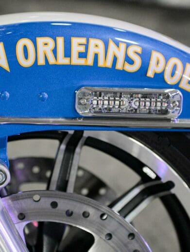 A view of the new Harley-Davidson motorcycles that the NOPD Special Operations Division was given with blessing from their Mayor and the city council