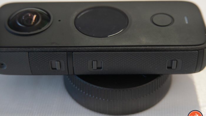 Close up of mounting socket for Insta360 One X2 Camera