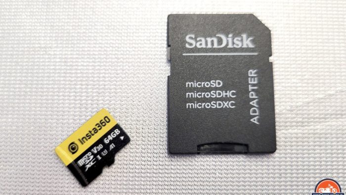 MicroSD card used with Insta360 One X2 Camera