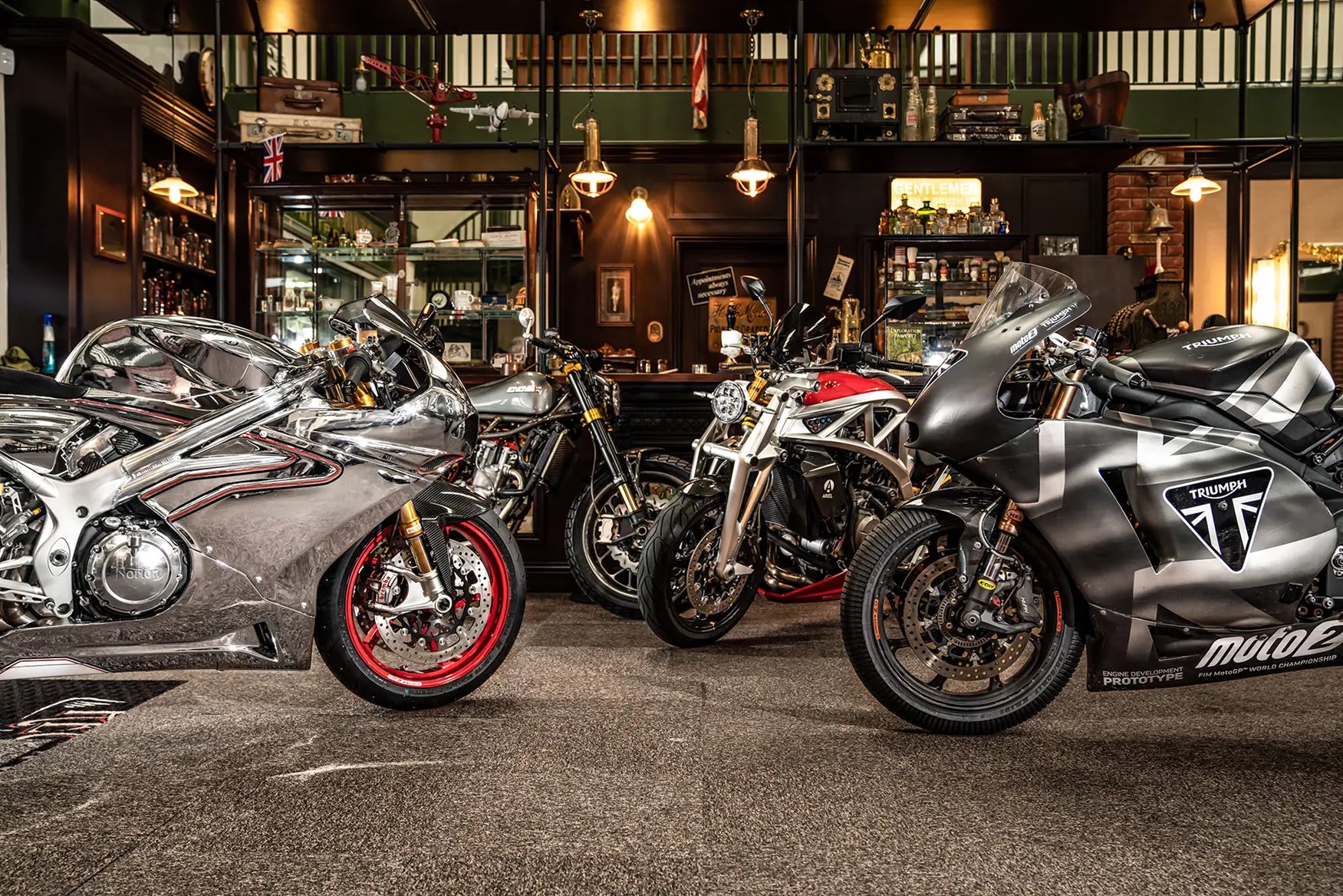 A side view of British bike brands