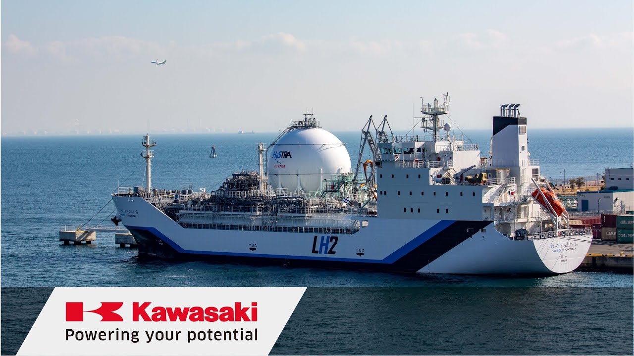 the world’s first liquefied hydrogen carrier, known as ‘The Suiso Frontier,’ transporting large quantities of liquefied hydrogen at 1/800 of the original carbon footprint.