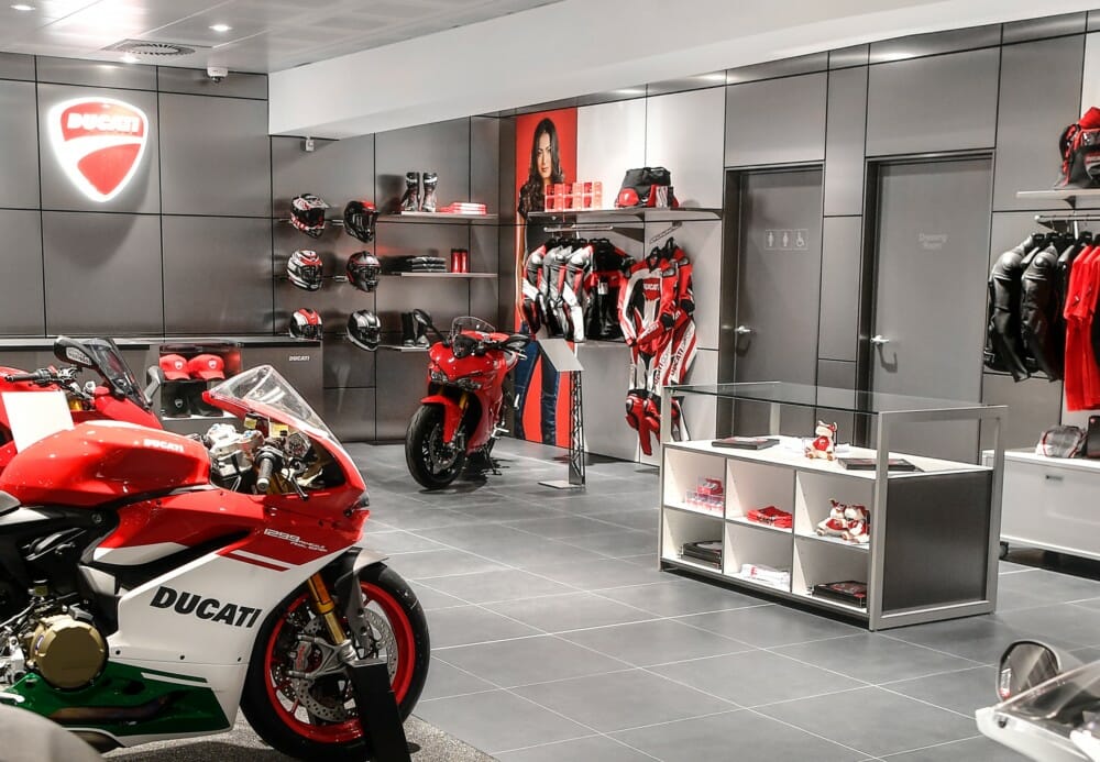 A view of the ducati dealership