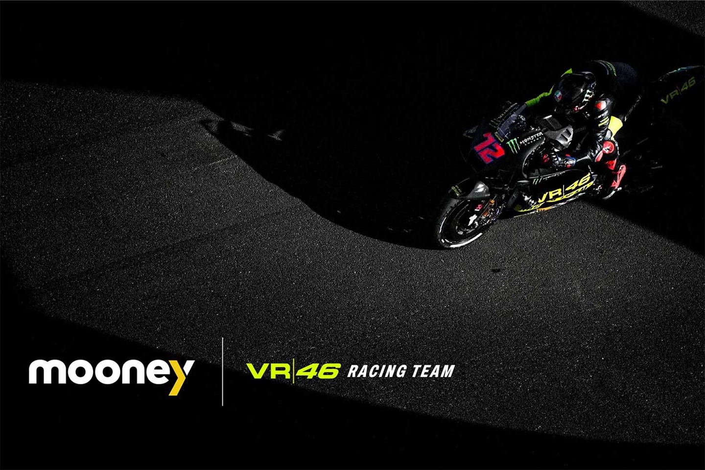 A view of the machines that are set for VR46 Academy, including Mooney sponsorship logos on the bike