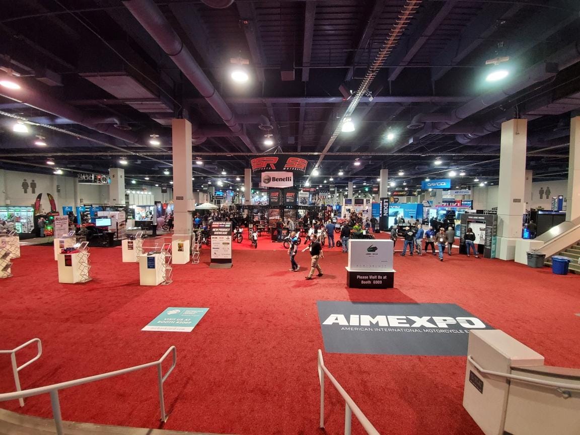 A view of the 2022 AIMExpo, with booths ready and available to the eager masses