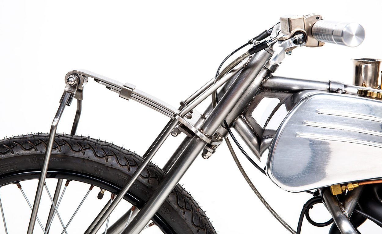 A view of the new custom bobber from the shop of Machine1867
