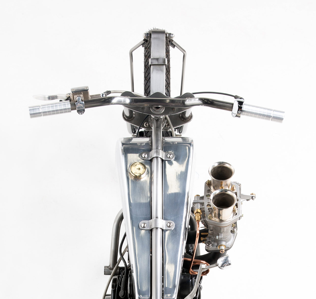 A view of the new custom bobber from the shop of Machine1867