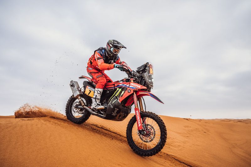 A view of the proceedings at the 2022 Dakar Rally