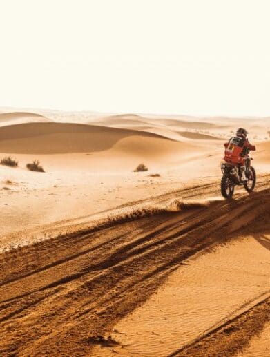 A view of the proceedings at the 2022 Dakar Rally