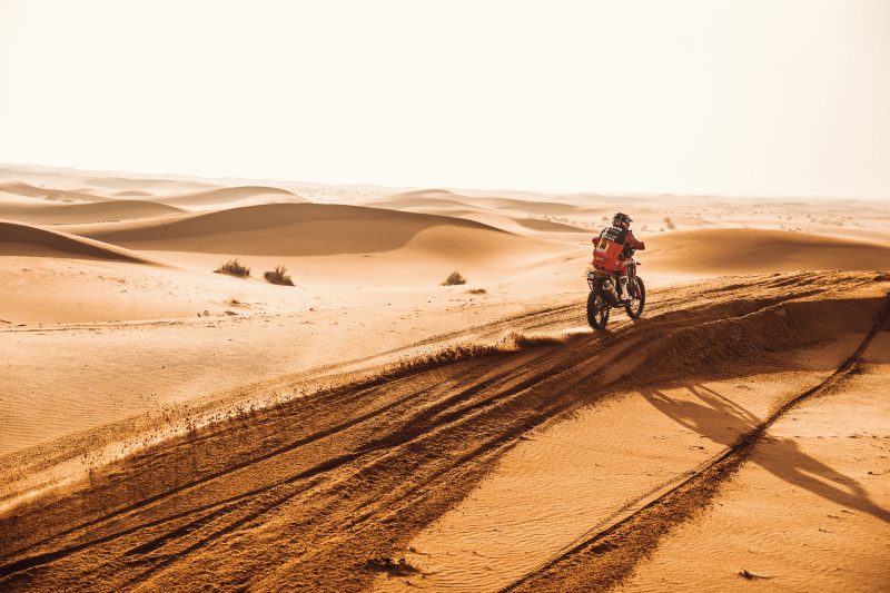 A view of the proceedings at the 2022 Dakar Rally