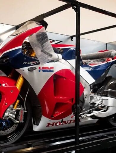 A crated Honda RC213V-S has just blasted past the record for ‘most expensive Japanese motorcycle to be auctioned off’ - and the supersport barely has a mile on the clock. 