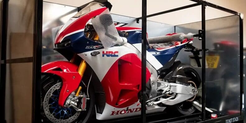 A crated Honda RC213V-S has just blasted past the record for ‘most expensive Japanese motorcycle to be auctioned off’ - and the supersport barely has a mile on the clock. 