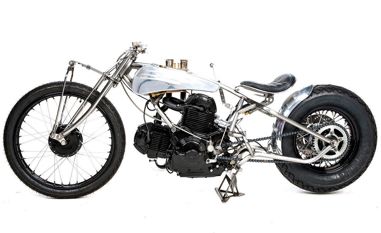 A view of the new custom bobber from the shop of Machine1867