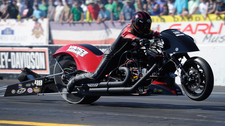 A drag racer getting ready to launch