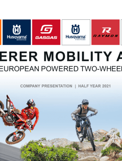 A view of the brands associated with Pierer Mobility company, a parent company of KTM