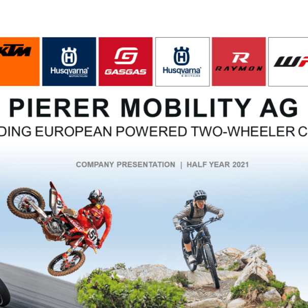 A view of the brands associated with Pierer Mobility company, a parent company of KTM