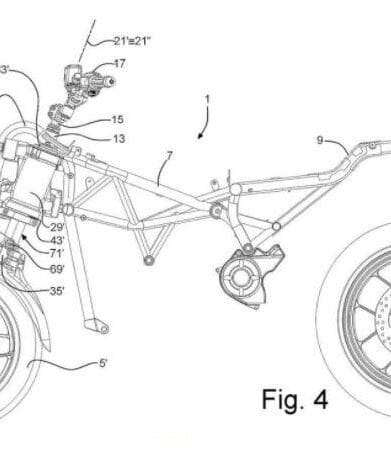 A view of the new patent images surrounding the Aprilia trike prototype