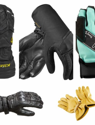 Collage of winter motorcycle gloves over 20% off
