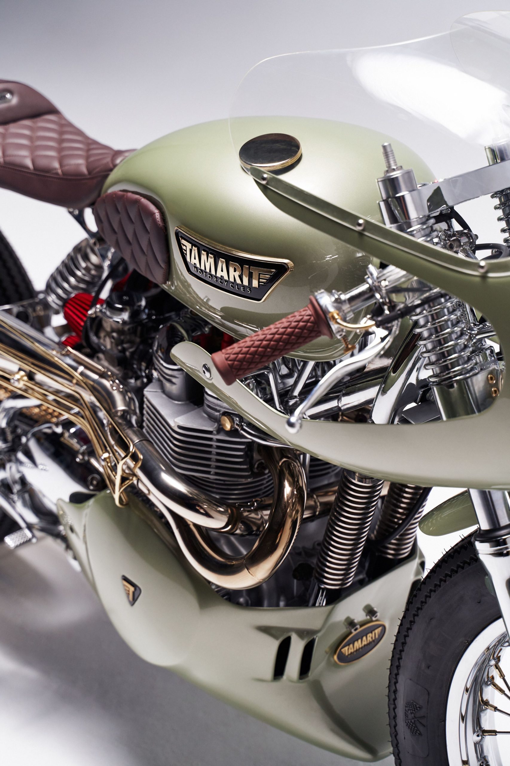A view of Jade - Tamara's 100th motorcycle, offered on auction at no reserve