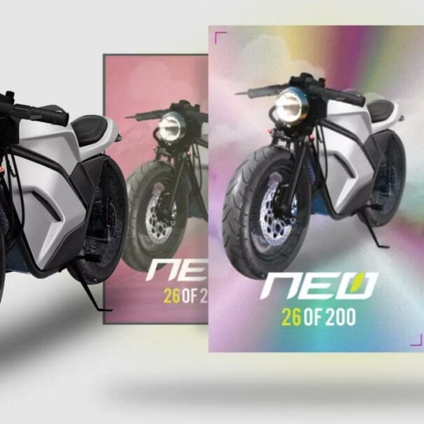 A view of the Neo One - an electric bike that will purportedly come with a free NFT