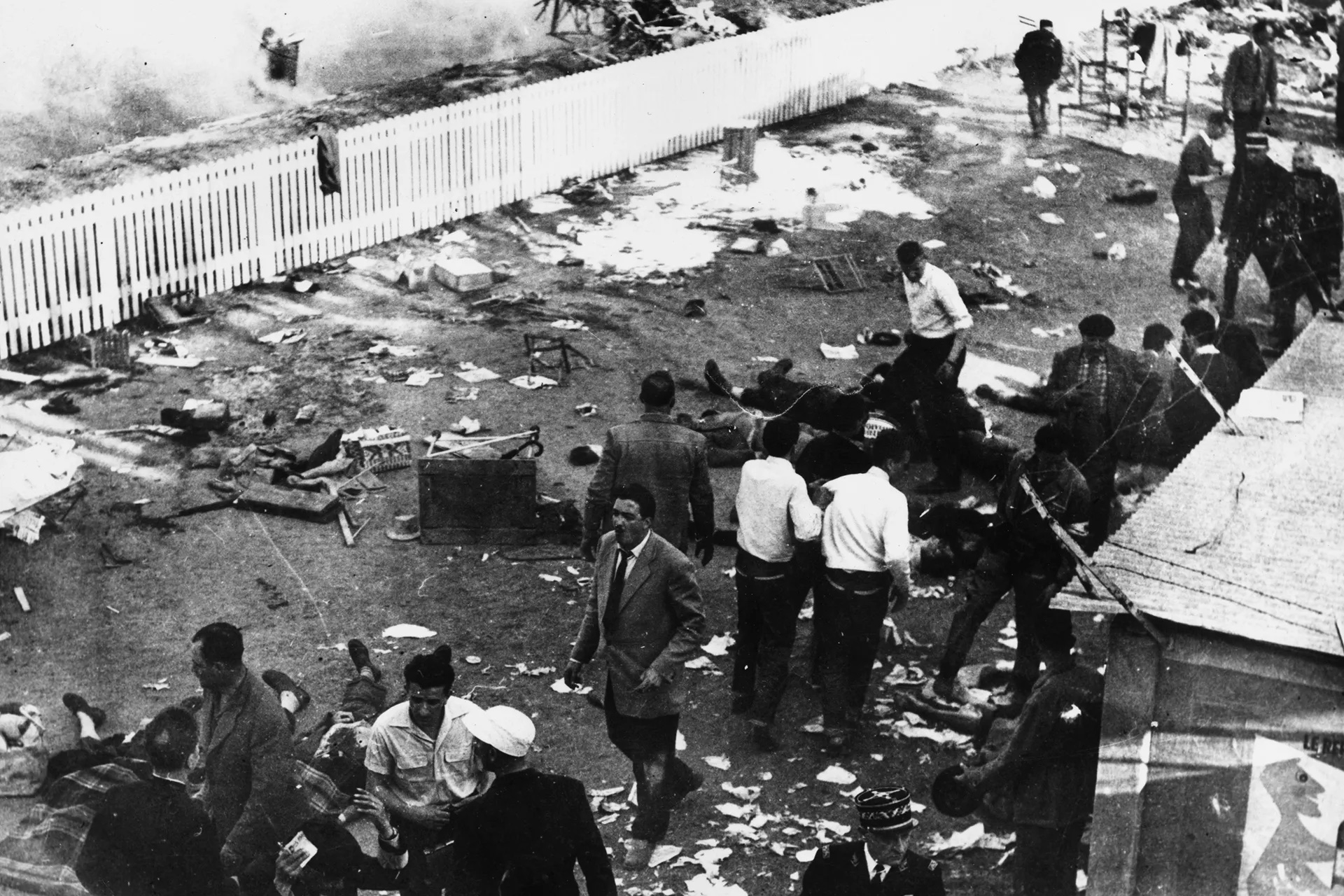 A view of the 1955 Le Mans accident