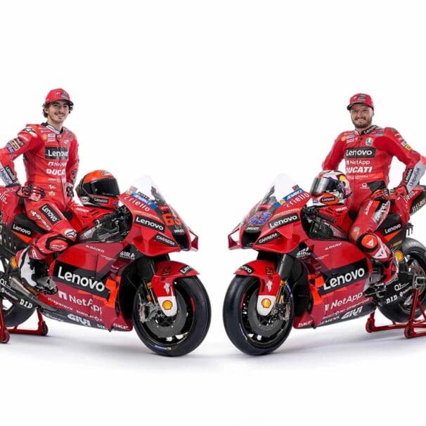 A view of the Ducati Desmosedici team livery revealed for the 2022 season