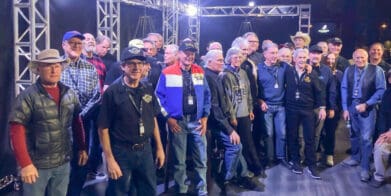 A view of the hot shoe Hall of fame industry event that had more than 80 inductees as well as various spokespeople and icons of the motorcycle community