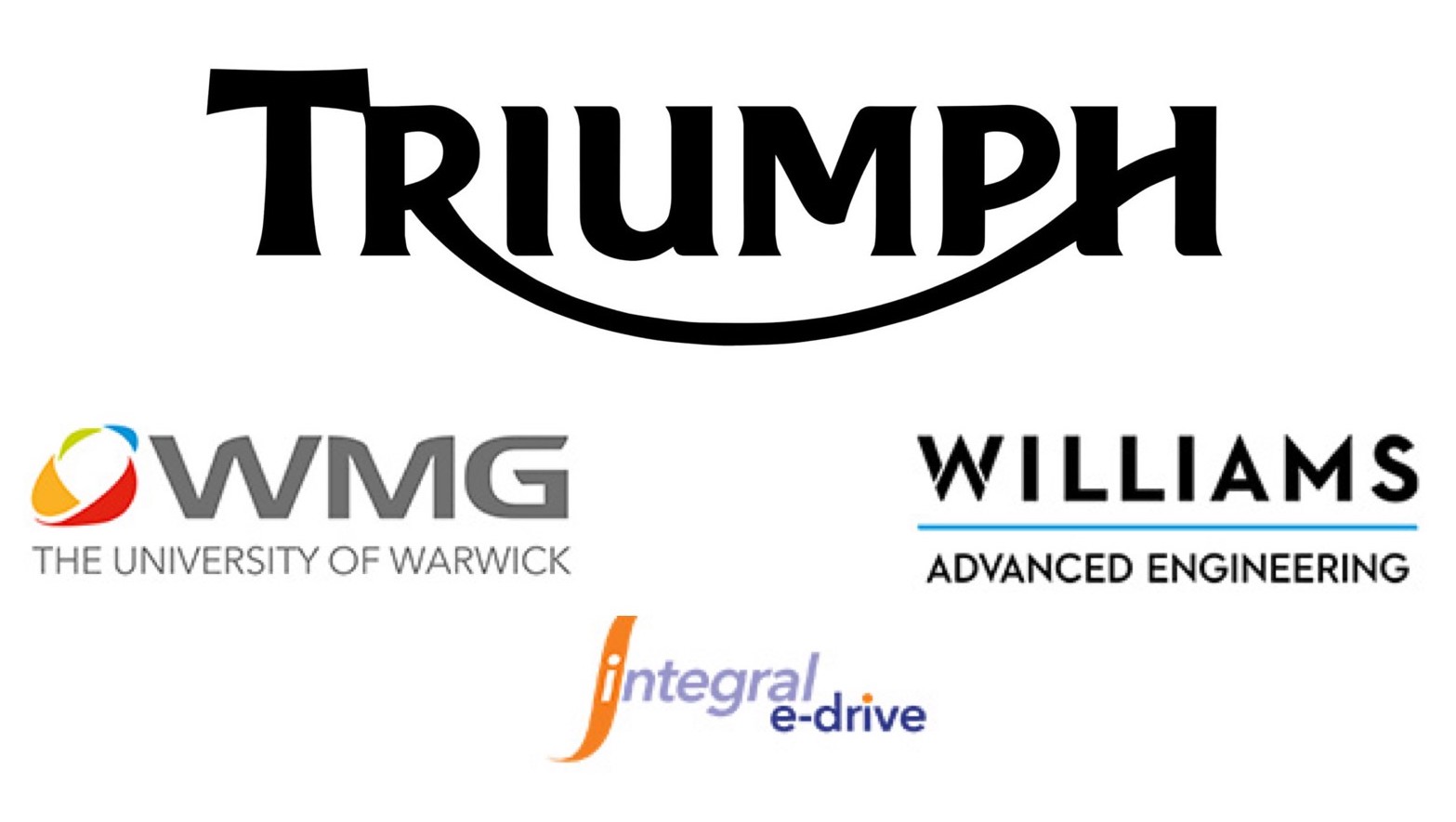 Triumph's lineup of companies that worked in collaboration to create the Project Triumph TE-1