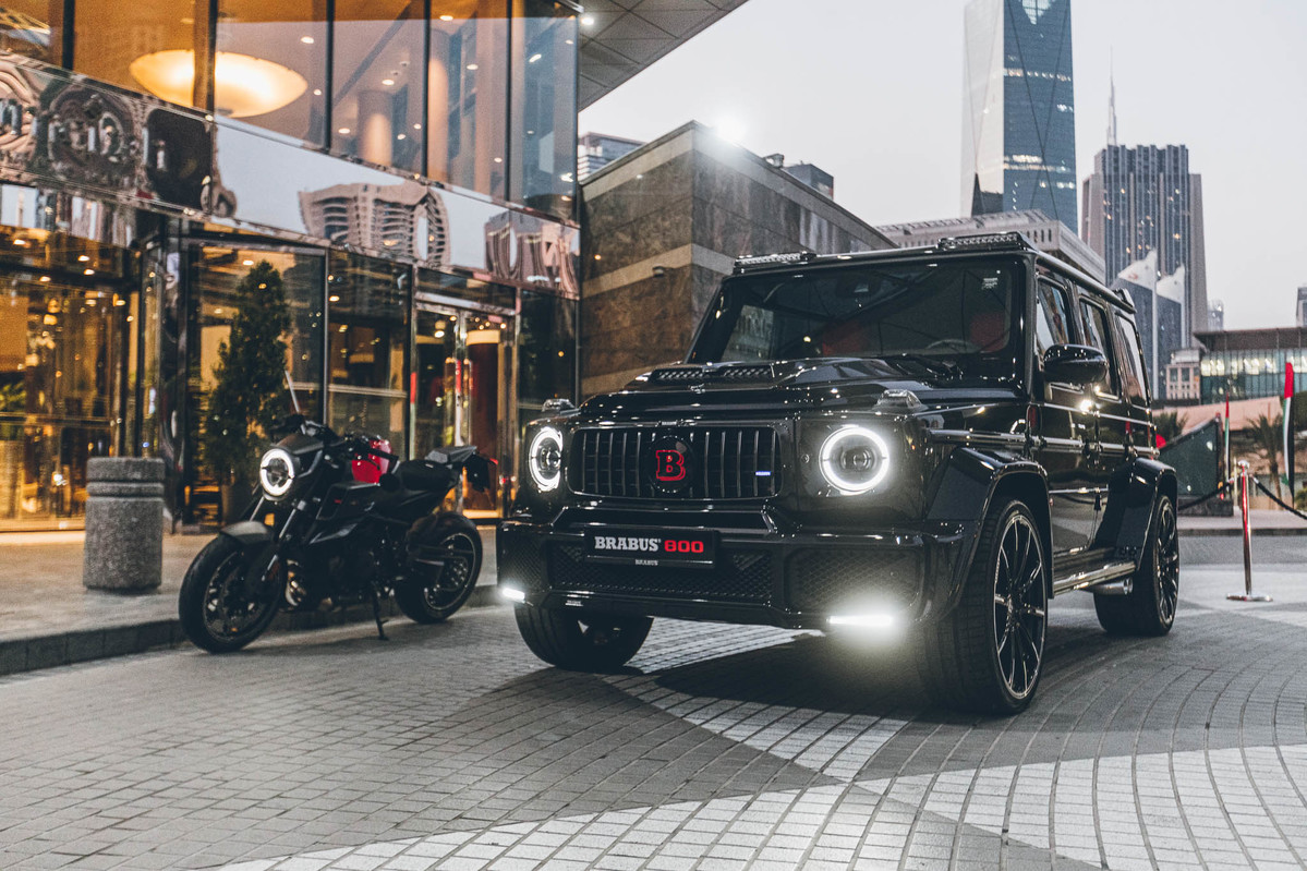 A view of the Brabus 1300 R motorcycle, courtesy of KTM and Brabus