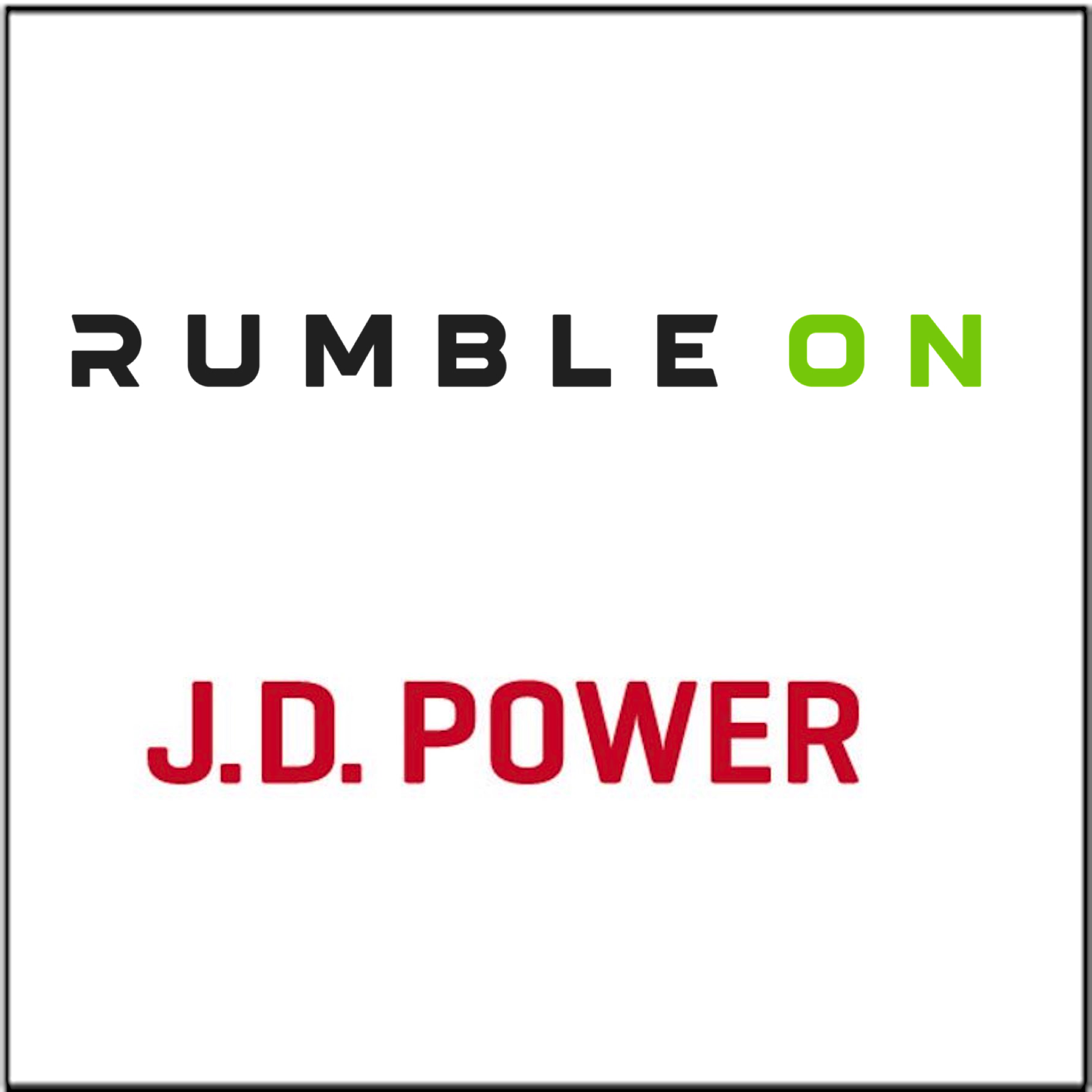 A view of the JD Power and RumbleOn logos